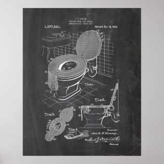 Toilettensitz-Patent Poster