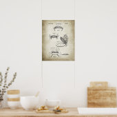 Toilettensitz-Patent Poster (Küche)