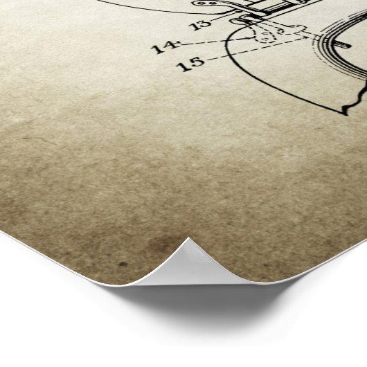 Toilettensitz-Patent Poster (Ecke)