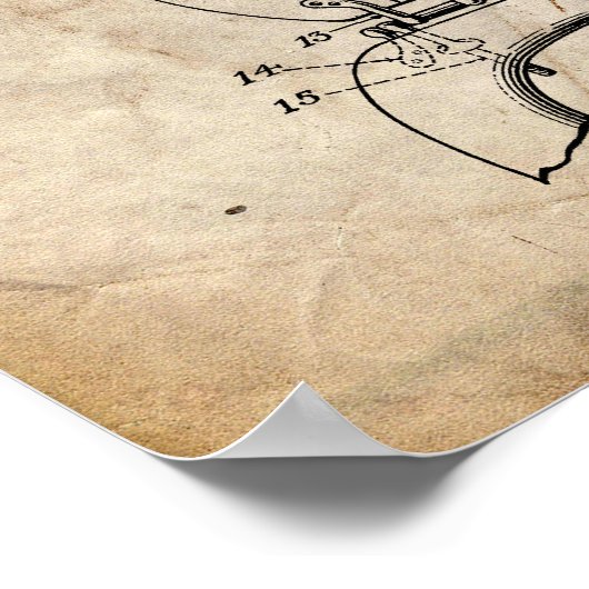 Toilettensitz Patent Poster (Ecke)