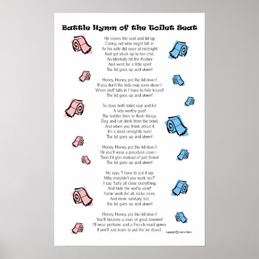 Toilettensitz Poster (Vorne)
