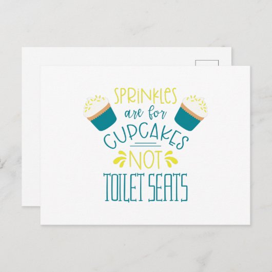 Toilettensitze und Fußspalten Postkarte (Vorne/Hinten)