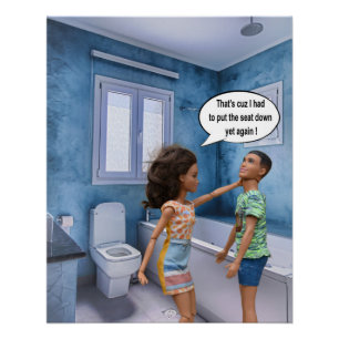 Toilettensitzkonflikt Poster