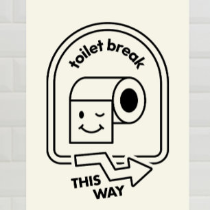 Toilettenspause auf diese Weise - Sonnenbad Richtu Fotodruck