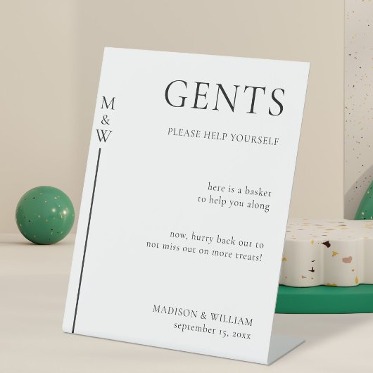 Toilettenspülung für Hochzeitsgäste Sockelschild