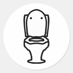 Toilettensymbol Runder Aufkleber