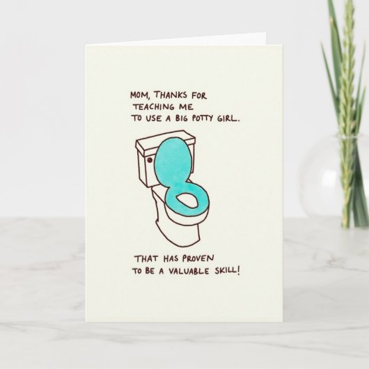 Toilettentraining Muttertagskarte Karte (Vorderseite)