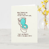 Toilettentraining Muttertagskarte Karte (Gelbe Blume)