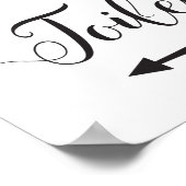 Toilettenwege Unterschrift für Hochzeiten Verlasse Poster (Ecke)