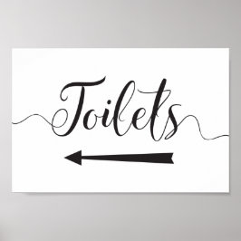 Toilettenwege Unterschrift für Hochzeiten Verlasse Poster