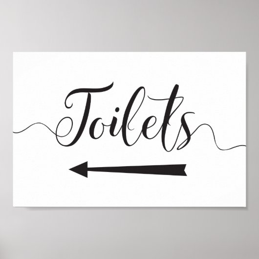 Toilettenwege Unterschrift für Hochzeiten Verlasse Poster (Vorne)