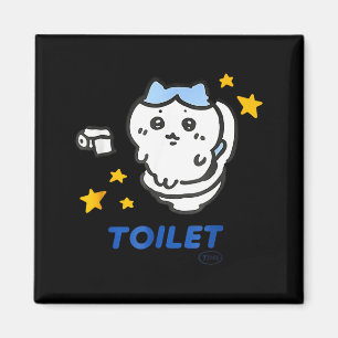 Toilettenzeit Chikawa Meme Lustiges T-Shirt  Magnet