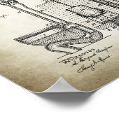 Toilettenzisterne-Patentposter Poster (Ecke)