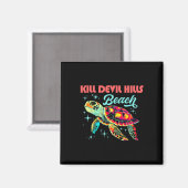Toill Devil Hills Beach Nc Artistic Sea Turtle Ret Magnet (Vorderseite/Rückseite)