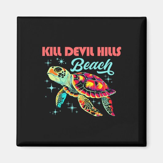 Toill Devil Hills Beach Nc Artistic Sea Turtle Ret Magnet (Vorne)