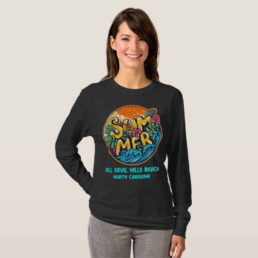Toill Devil Hills Beach North Carolina Summer Vaca T-Shirt (Vorne ganz)