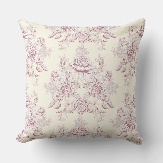 Toilpeony, mittlere Wiederholung, Muster, Pastellf Kissen (Vorderseite)