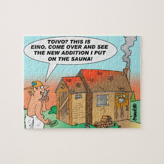 Toivo und Eino Yooper Cartoon-Puzzle Puzzle (Horizontal)