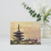 Toji Tower Art Postkarte (Stehend Vorderseite)