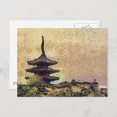 Toji Tower Art Postkarte (Vorne/Hinten)
