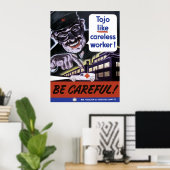 Tojo wie sorglose Arbeiter Poster (Heimbüro)