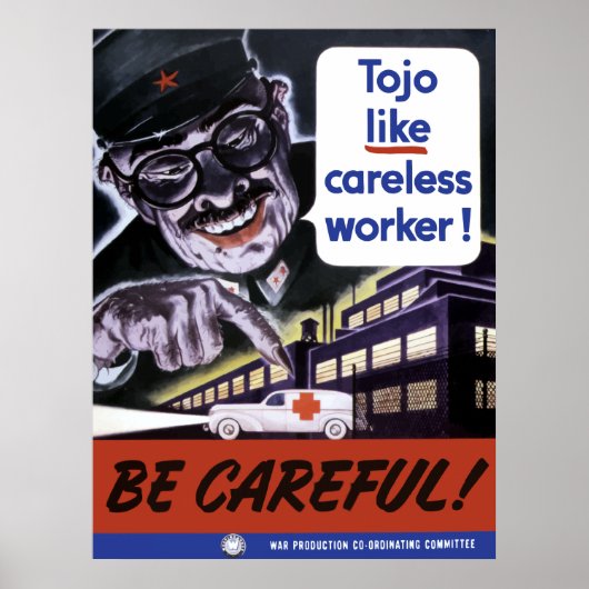 Tojo wie sorglose Arbeiter Poster (Vorne)