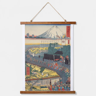 TOKAIDO FUCHU ウッドウォールタペストリー WANDTEPPICH MIT HOLZRAHMEN