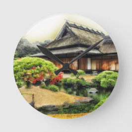 Tokama Japan Temple Runde Wanduhr