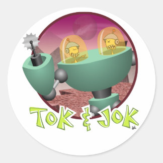 TokBOT & JokBOT-Aufkleber Runder Aufkleber