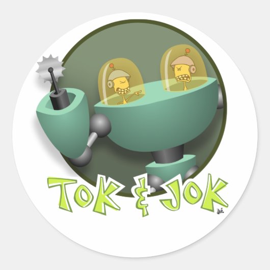 TokBOT & JokBOT-Aufkleber Runder Aufkleber (Vorderseite)