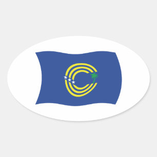 Tokelau-Flaggen-Aufkleber Ovaler Aufkleber