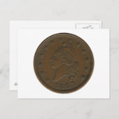 Token aus dem Zivilen Krieg 1863 Postkarte (Vorne/Hinten)