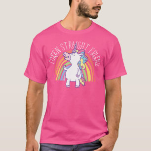 Token gerader Freund Lgbtq Verbündeter Gay Pride R T-Shirt