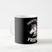 Token Straight Friend Unicorn Gay LGBTQ Privilegie Kaffeetasse (Vorderseite Links)
