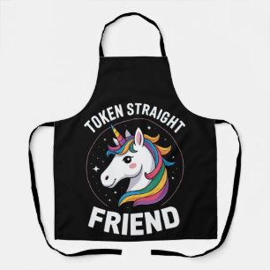 Token Straight Friend Unicorn Gay LGBTQ Privilegie Schürze