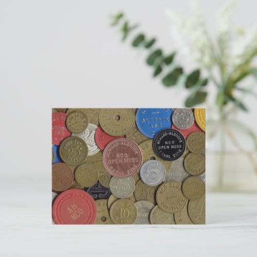 Tokens Collage Postcard Postkarte (Stehend Vorderseite)