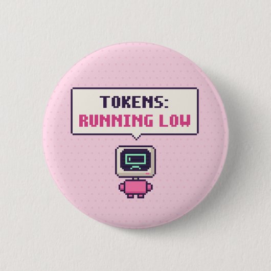 Tokens: Lustig Niedrig KI Pixel Button (Vorderseite)