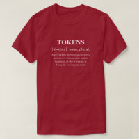 Tokens Lustiges Brettspiel Definition Mit Weißem T