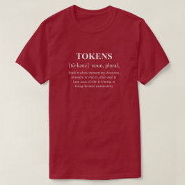 Tokens Lustiges Brettspiel Definition Mit Weißem T T-Shirt