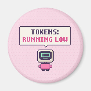 Tokens: Niedrig Laufend Lustiger AI Pixel Magnet