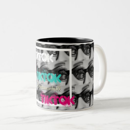 TokensTok TikTok Zwei-Tone-Kaffee-Tasse Zweifarbige Tasse (VorderseiteRechts)