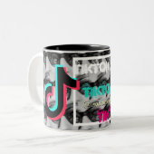 TokensTok TikTok Zwei-Tone-Kaffee-Tasse Zweifarbige Tasse (Vorderseite Links)