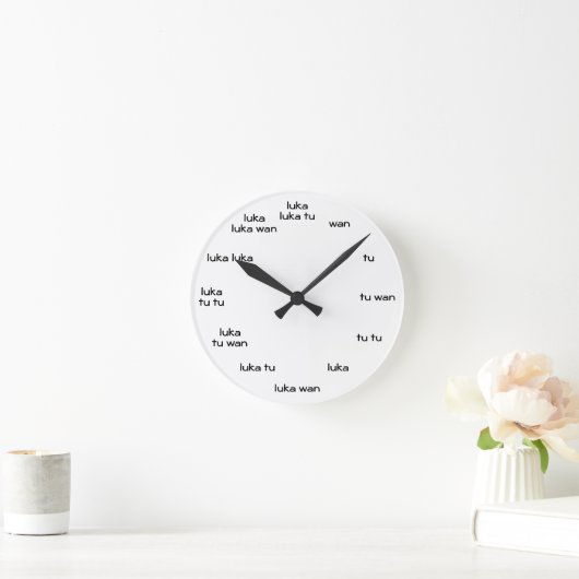 Toki Pona Clock Runde Wanduhr (Zuhause)