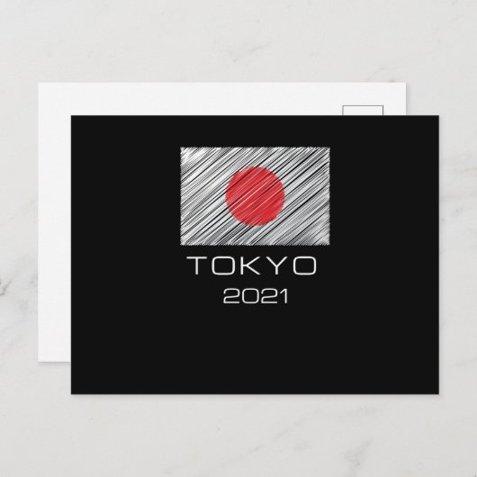 Tokio 2021 postkarte (Vorne/Hinten)