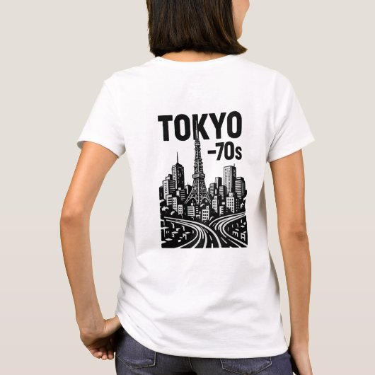 Tokio - 70er Retro Art T - Shirt | Vintages Japan. (Rückseite)