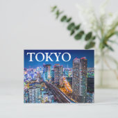 Tokio bei Sonnenuntergang Postkarte (Stehend Vorderseite)