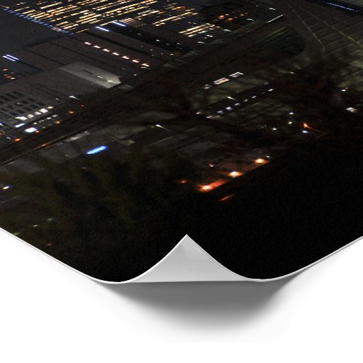 Tokio by Night Poster (Ecke)