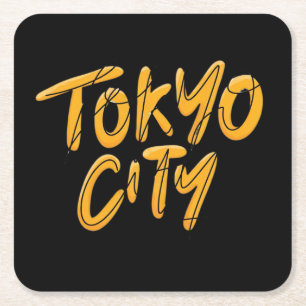 Tokio-City-T-Shirt Rechteckiger Pappuntersetzer