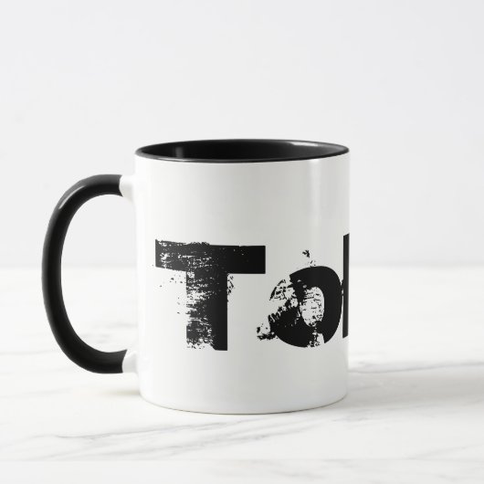 Tokio - Cooler Schwarz-Weiß-Stil Tasse (Links)