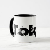 Tokio - Cooler Schwarz-Weiß-Stil Tasse (Vorderseite Links)